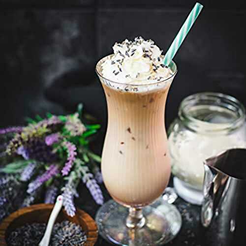 Crushed Ice Lavender Iced Latte
