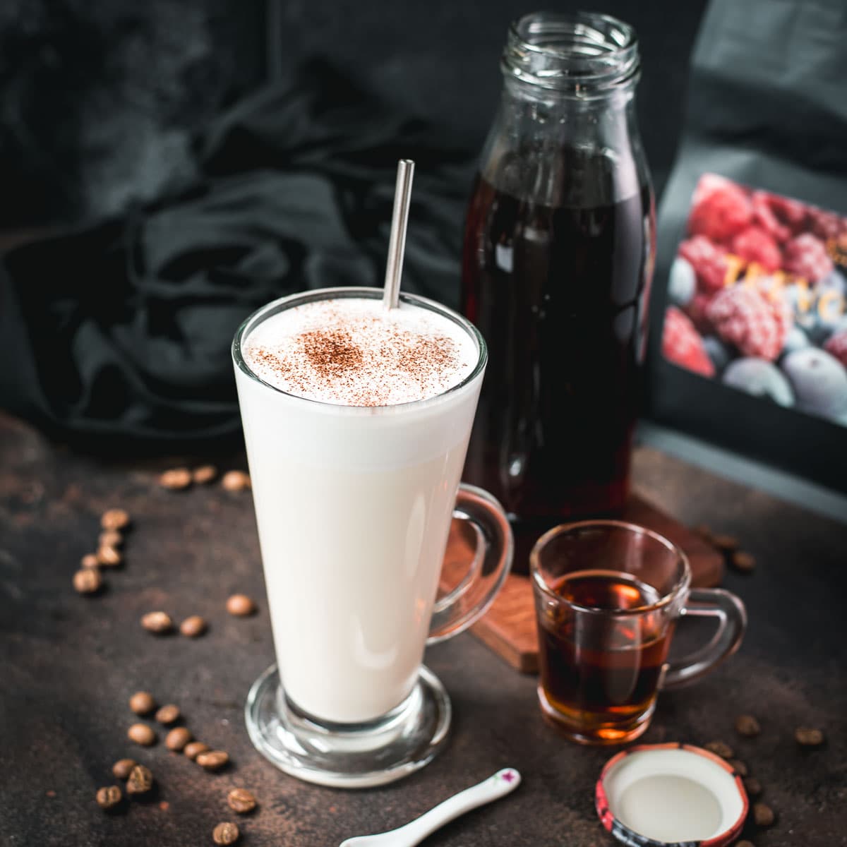 Hot Coffee Milk with Homemade Coffee Syrup