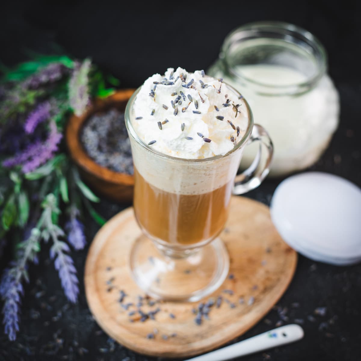 Lavender Latte Recipe with Lavender Coffee Creamer