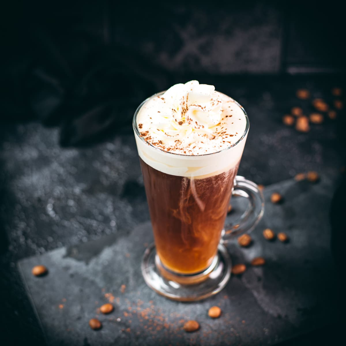 Delicious Irish Coffee with Whiskey