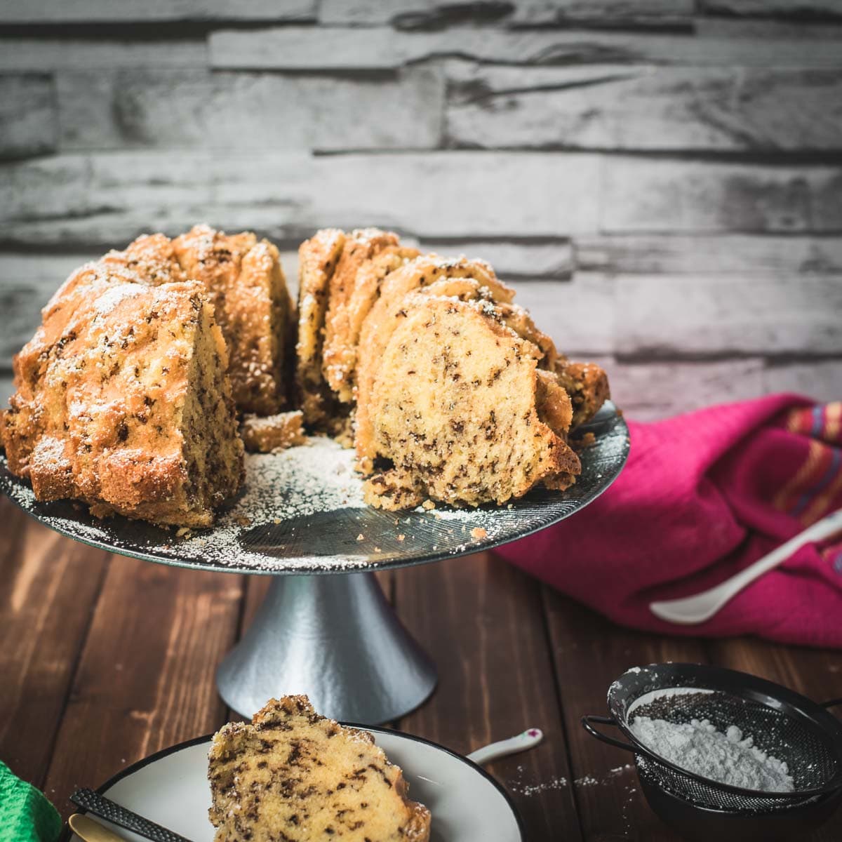 Vanilla Bundt Cake with Chocolate Sprinkles