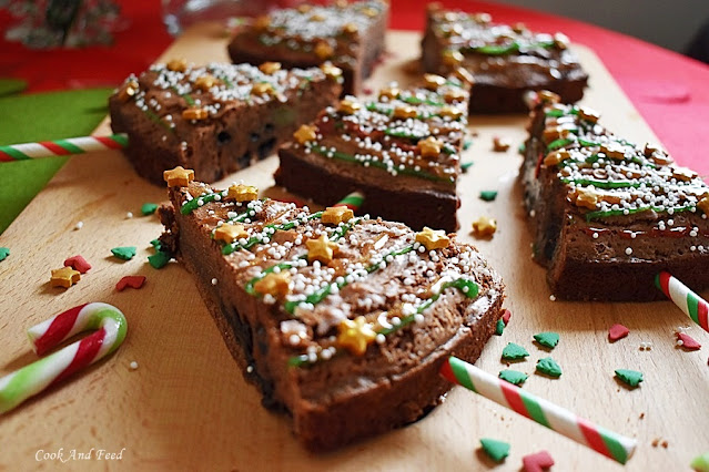 Χριστουγεννιάτικα Δεντράκια Μπράουνις / Christmas Tree Brownies