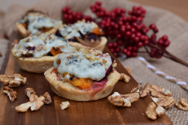 Τάρτα Με Κολοκύθα, Πατζάρι Και Μπλε Τυρί / Pumpkin, Beet And Blue Cheese Tart