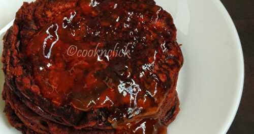 Eggless Dark Chocolate Pancakes