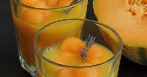 Melon Balls in Orange-Lavender Syrup