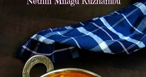 Nethili Milagu Kuzhambu/Peppered Anchovy Fish Gravy/Anchovy Fish Curry
