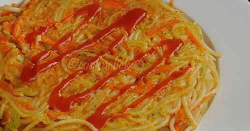 Spaghetti & Vegetable Pancake