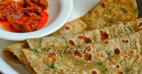 Spring Onion Masala Paratha