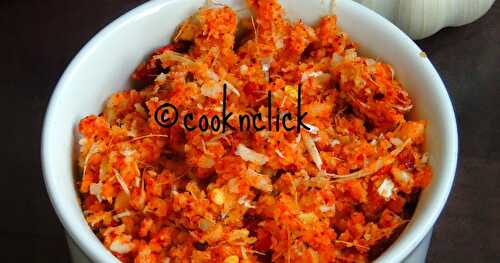 Tindivanam Hotel Ariyaas Style Garlic Coconut Chutney Powder/Poondu Thengai Podi