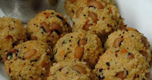 Varagu Arisi Upma Kozhukattai/Kodomillet & Black-eyed Peas Steamed Dumplings