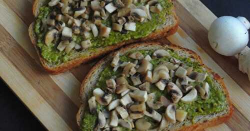 Vegan Mushroom Pesto Toast