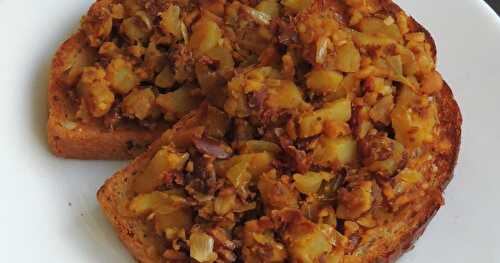 Vegan Potato & Kidney Bean Masala Toast