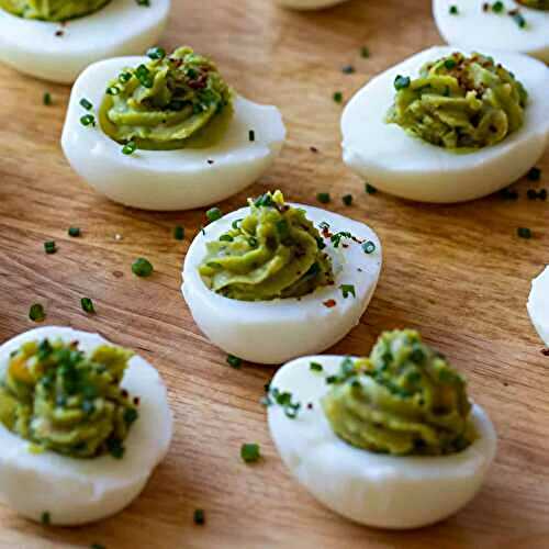 Avocado Deviled Eggs Without Mayo