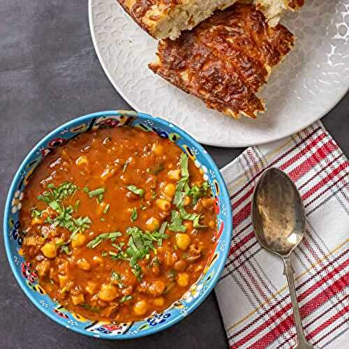 Moroccan Harira Lamb and Chickpeas Soup