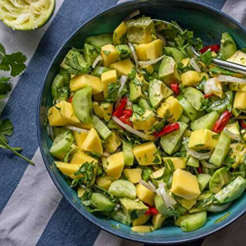 Mango Salad with Avocado and Cucumber