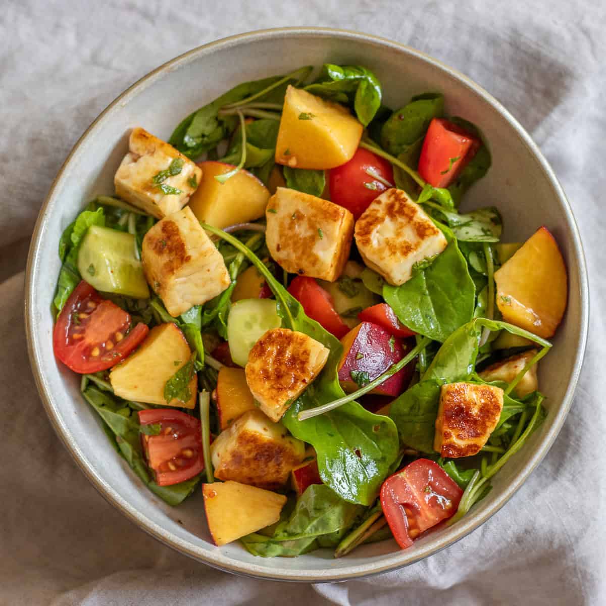 Mediterranean Honey Halloumi Salad