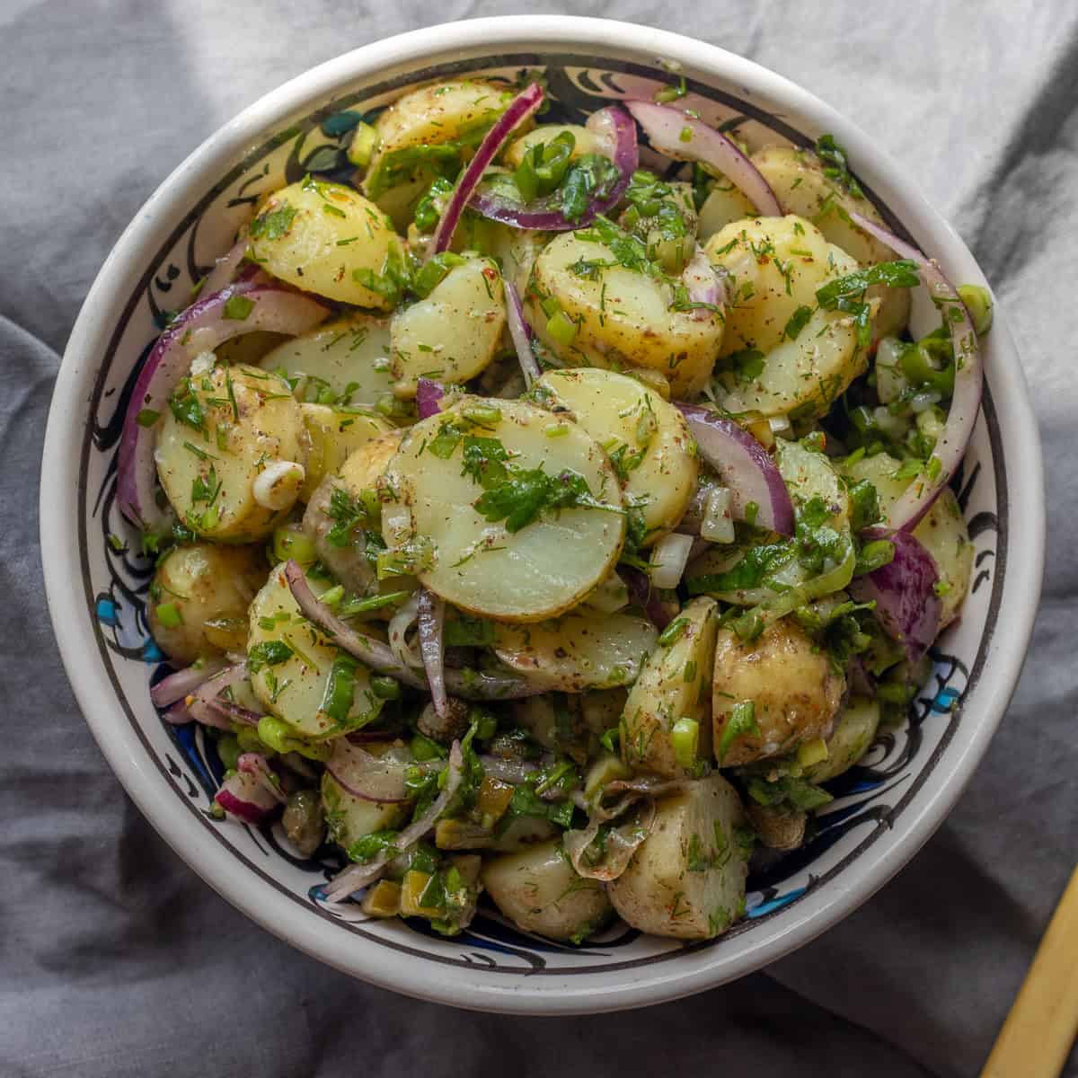 Patates Salatasi - Turkish Potato Salad (No Mayo)