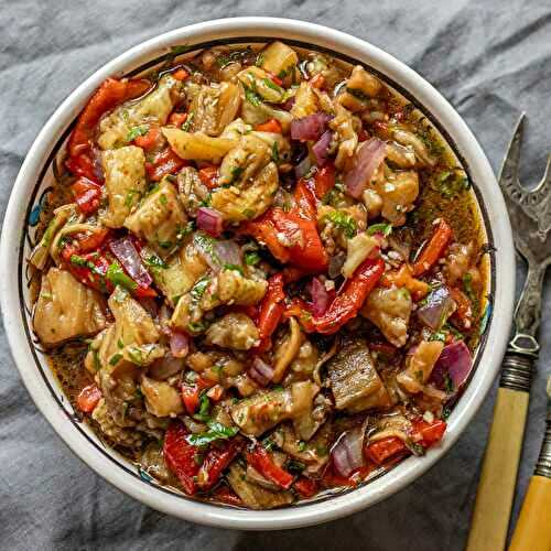 Patlıcan Salatası  - Smoky Turkish Eggplant Salad