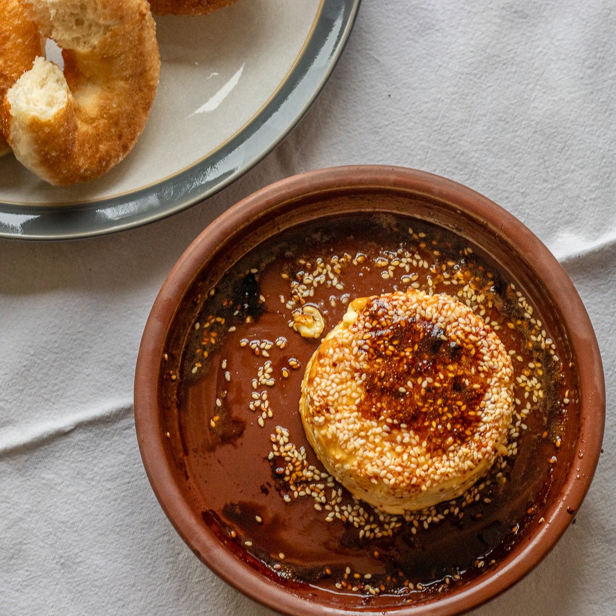 Baked Feta with Honey and Sesame Seeds