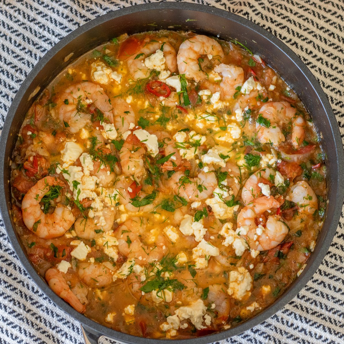 Greek Shrimp Saganaki - Garides Saganaki