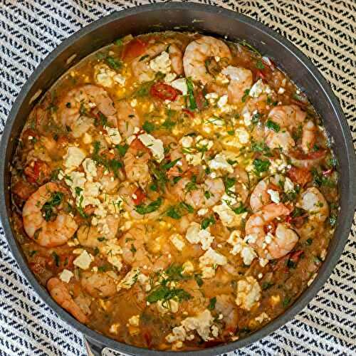 Greek Shrimp Saganaki - Garides Saganaki