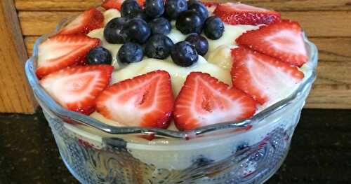 4th of July Berry Fruit Trifle uses BASIC PASTRY CREAM as the base . . .