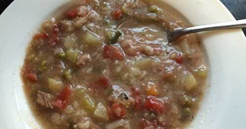 Beef & Barley Soup . . . a slow cooker meal!  