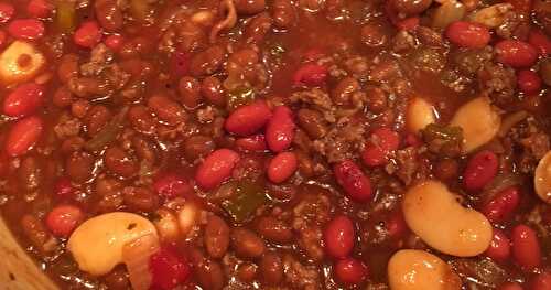 Beef & Bean Bake for tailgating