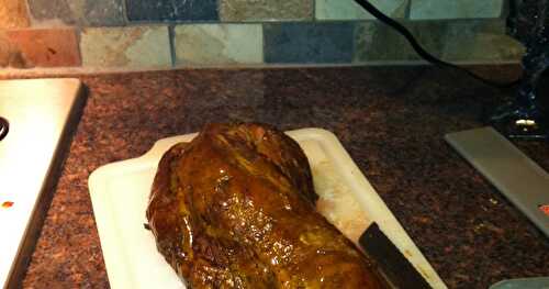 Beef Tenderloin with Mustard Brown Sugar Glaze