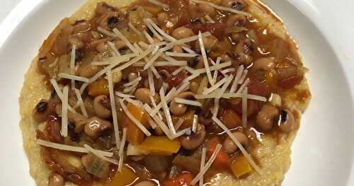Black-eyed Pea Stew over Polenta - bring on the good luck!