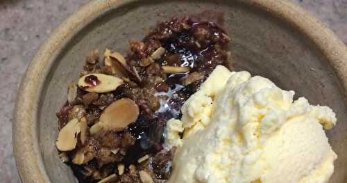Blackberry Nut  Crisp -- fruit & nuts paired deliciously!
