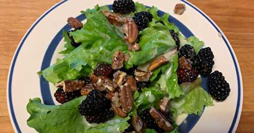 Blackberry & Sugared Pecan Salad - Seasonal Eating at it's BEST!