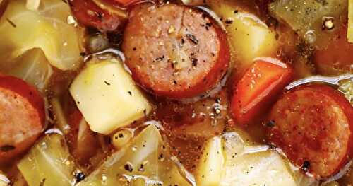 Cabbage, Sausage & Potato Soup - German inspired
