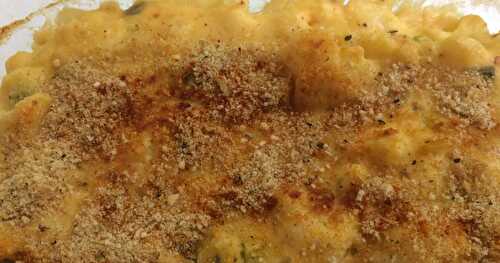 Cheesy Cauliflower Casserole  -- make ahead and bake later 