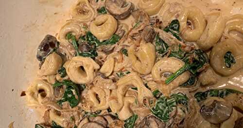 Creamy Spinach Mushroom Tortellini