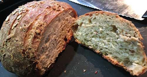 Crusty Multi-Seeded Wheat and Grain Bread -— Almost No-Knead