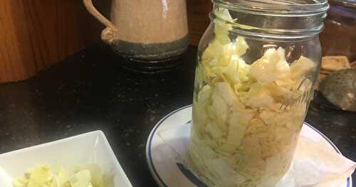 Easy, Quick Sauerkraut (Fermented Cabbage) - One Quart at a Time!