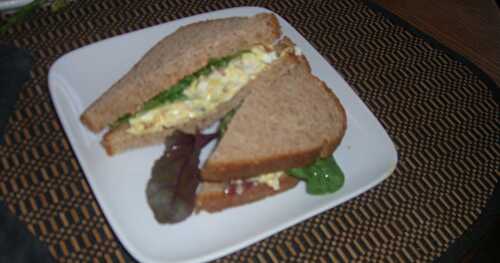 EGG-catly what I wanted for supper . . .  Egg Salad Sandwiches