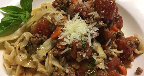 Everyday Bolognese --- another sauce for our homemade pasta