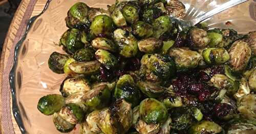 For the holidays—Ree Drummond's Brussels Sprouts with Balsamic and Cranberries