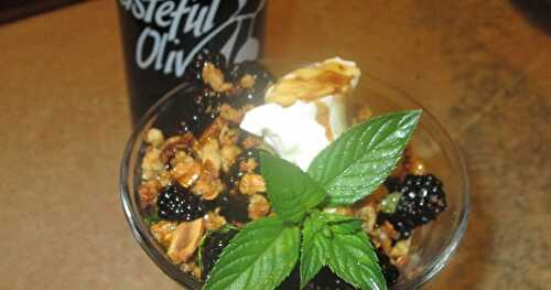 Fresh Blackberry Parfait  -- blackberries & balsamic 