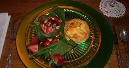 Great Brunch or Lunch Recipe — Twice-Baked Cheddar-Green Onion Soufflés . . . + Gluten & Dairy Free Version