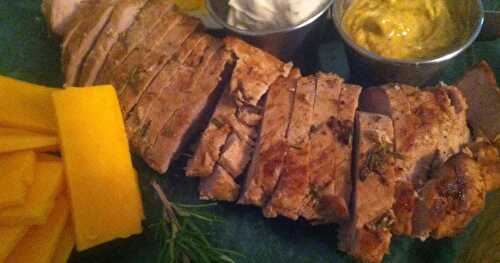 Herbed Pork Tenderloin . . . part of a protein platter