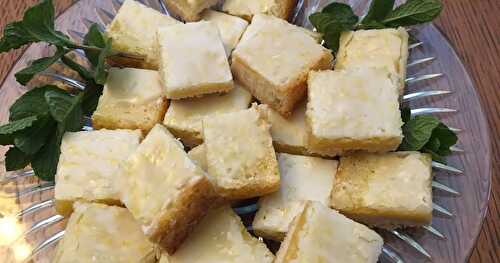 Kathy Coup’s Scrumptious Lemon Bars . . . frosted not shaken! 