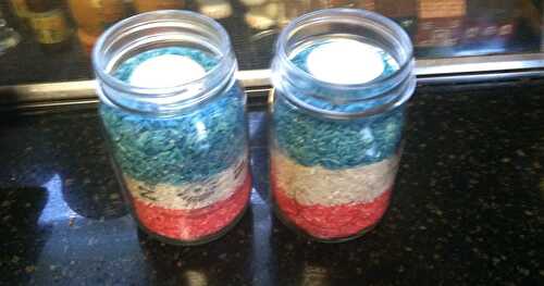 Last minute 4th of July centerpieces . . . from the kitchen