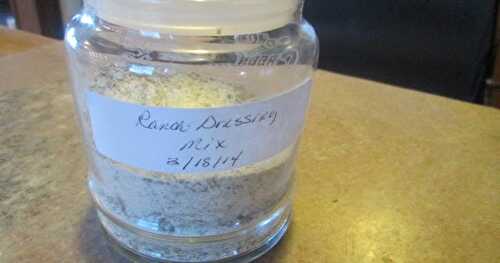 Make your own . . . Dry Ranch Dressing Mix
