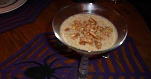 Maple-infused Tapioca Pudding w/ Spicy Candied Walnuts