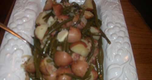 Mom's Cooking:  Country-style Green Beans w/ New Potatoes