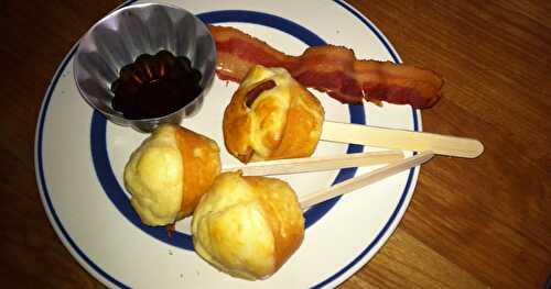 Pancake-Bacon Muffins on a Stick