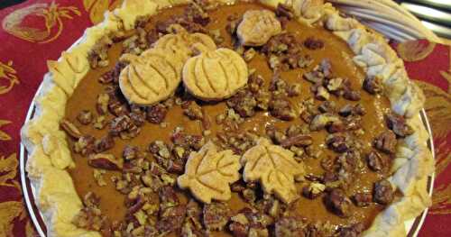 Pecan-topped Pumpkin Pie — My Thanksgiving pie is ready!     